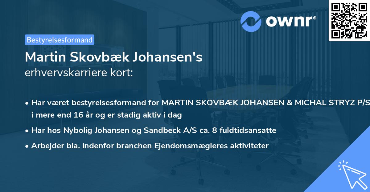 Martin Skovbæk Johansen's erhvervskarriere kort