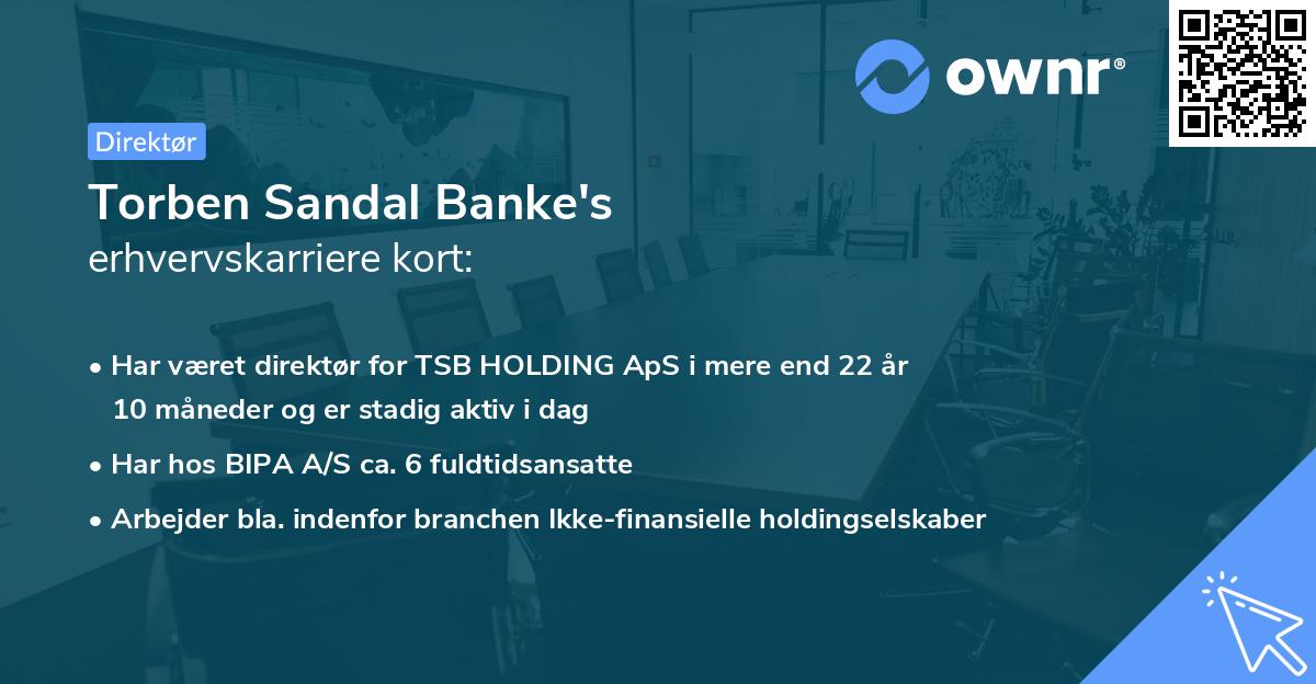 Torben Sandal Banke's erhvervskarriere kort