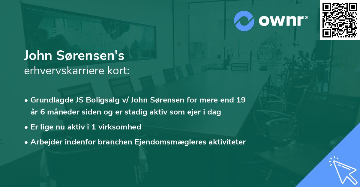 John Sørensen's erhvervskarriere kort