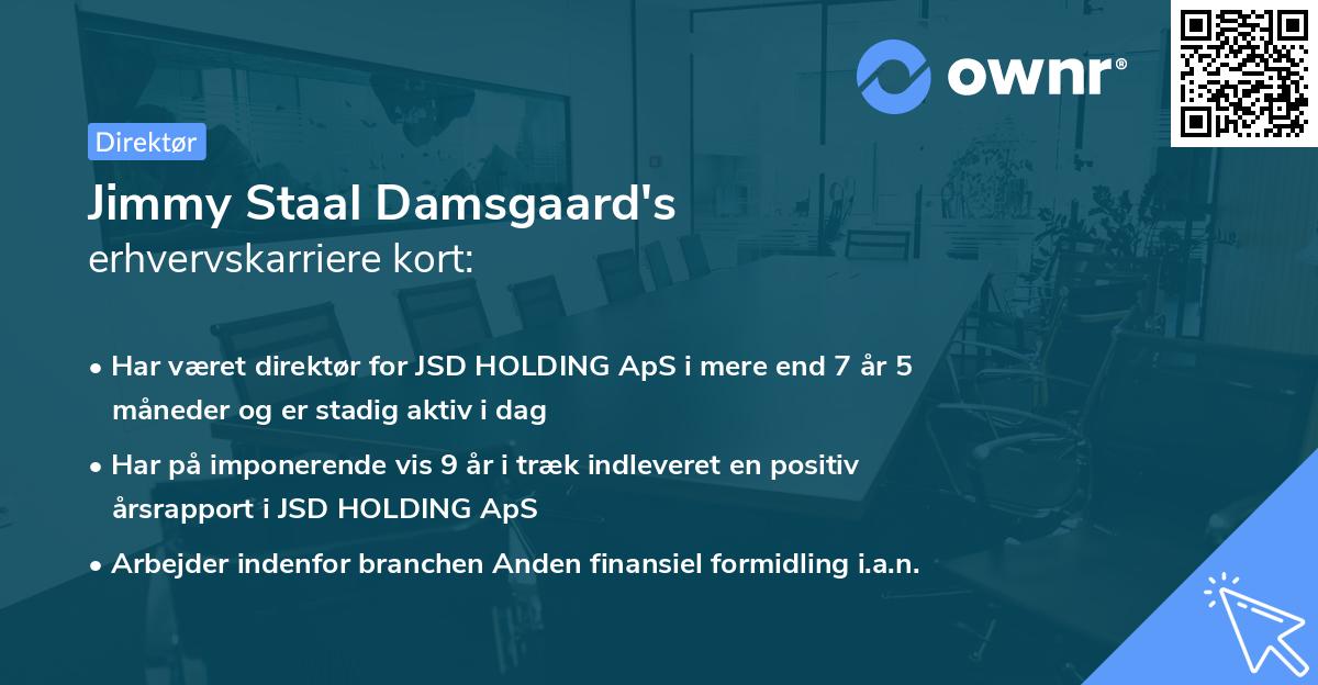 Jimmy Staal Damsgaard's erhvervskarriere kort
