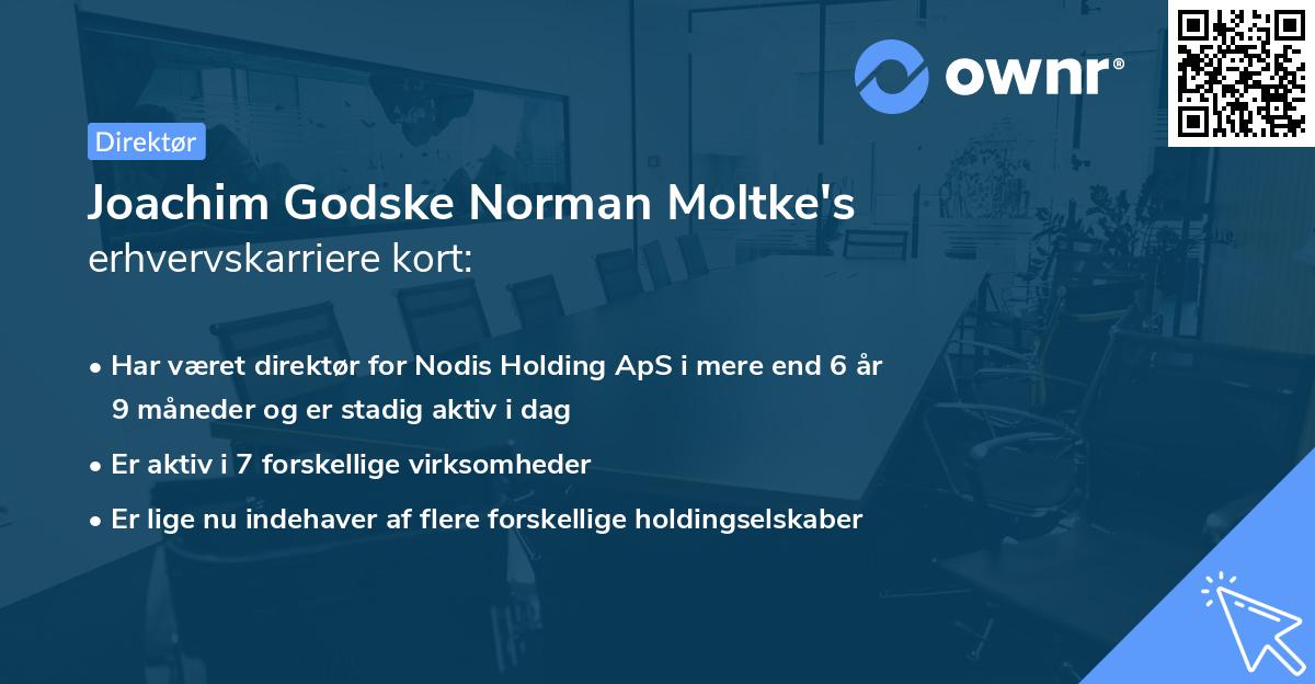 Joachim Godske Norman Moltke's erhvervskarriere kort