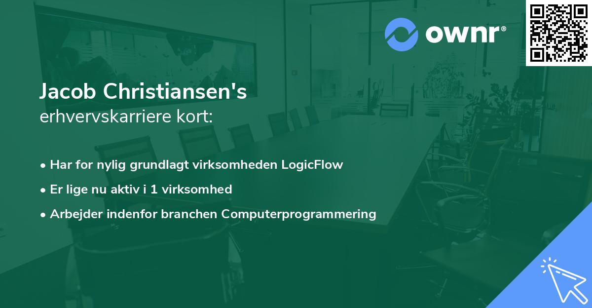 Jacob Christiansen's erhvervskarriere kort