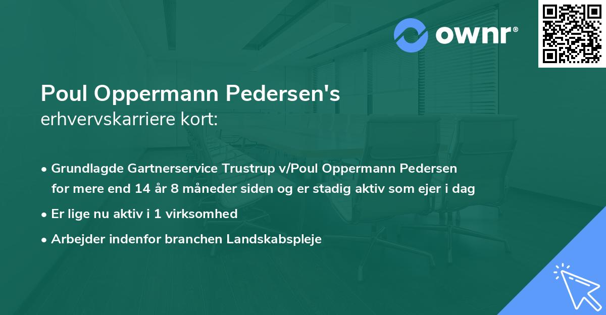 Poul Oppermann Pedersen's erhvervskarriere kort