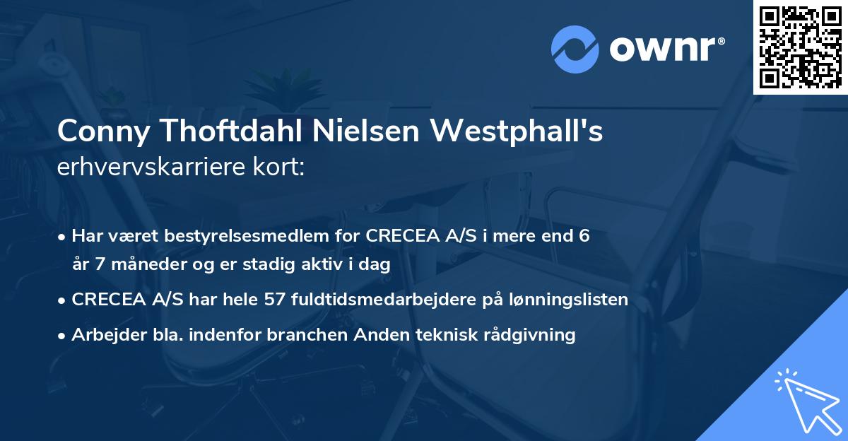 Conny Thoftdahl Nielsen Westphall's erhvervskarriere kort