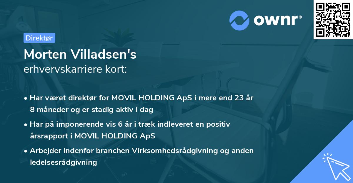 Morten Villadsen's erhvervskarriere kort