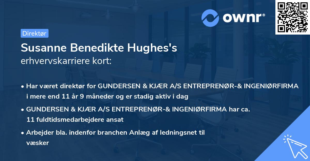 Susanne Benedikte Hughes's erhvervskarriere kort