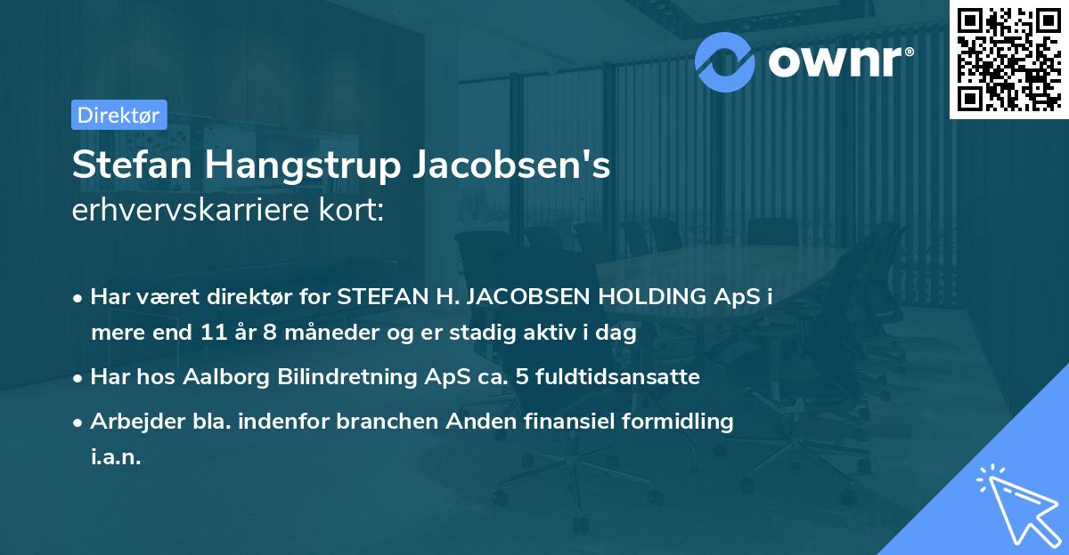 Stefan Hangstrup Jacobsen's erhvervskarriere kort