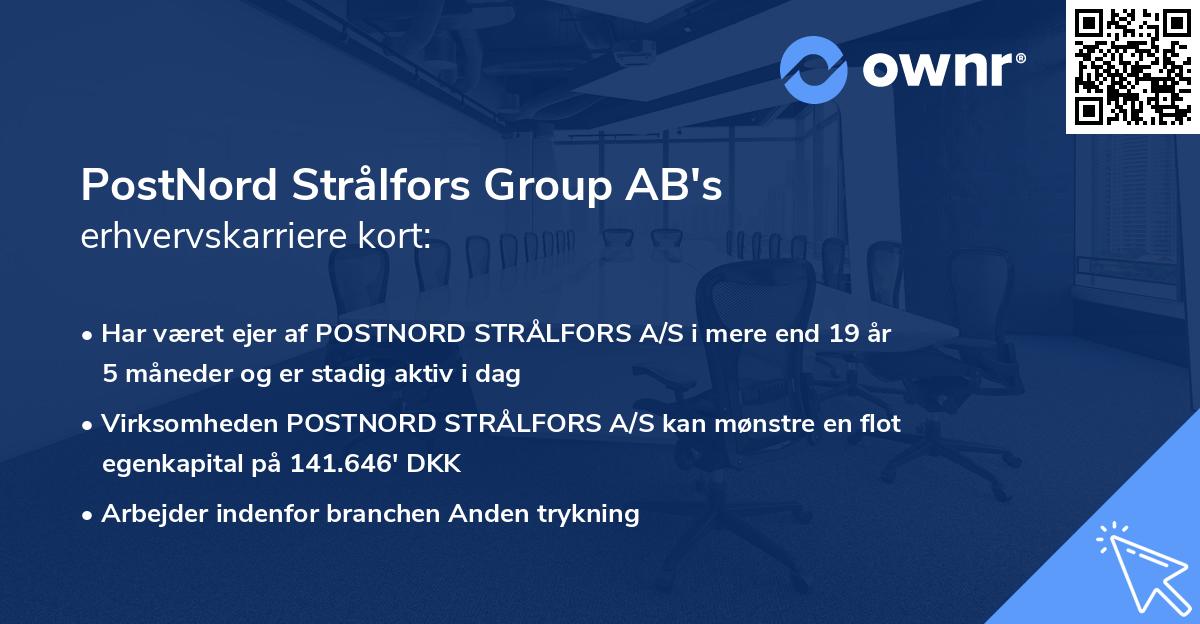 PostNord Strålfors Group AB's erhvervskarriere kort