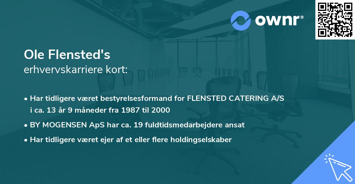 Ole Flensted's erhvervskarriere kort