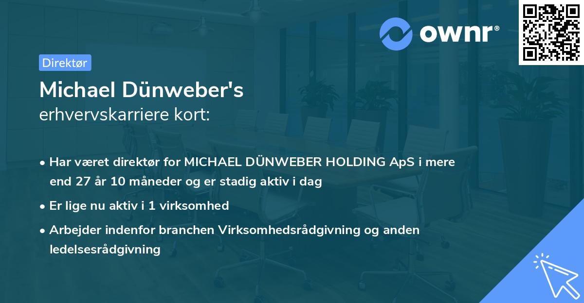 Michael Dünweber's erhvervskarriere kort