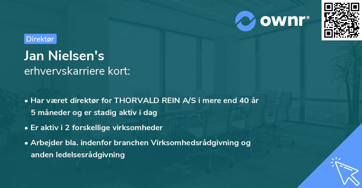 Jan Nielsen's erhvervskarriere kort