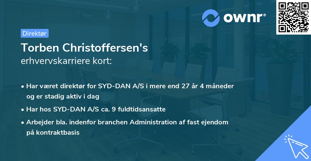 Torben Christoffersen's erhvervskarriere kort