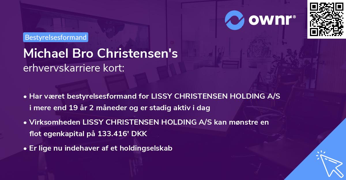 Michael Bro Christensen's erhvervskarriere kort