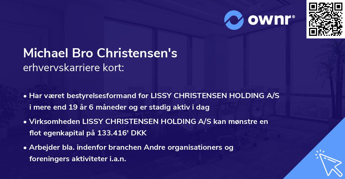 Michael Bro Christensen's erhvervskarriere kort