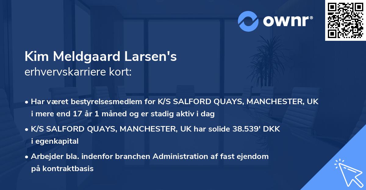 Kim Meldgaard Larsen's erhvervskarriere kort