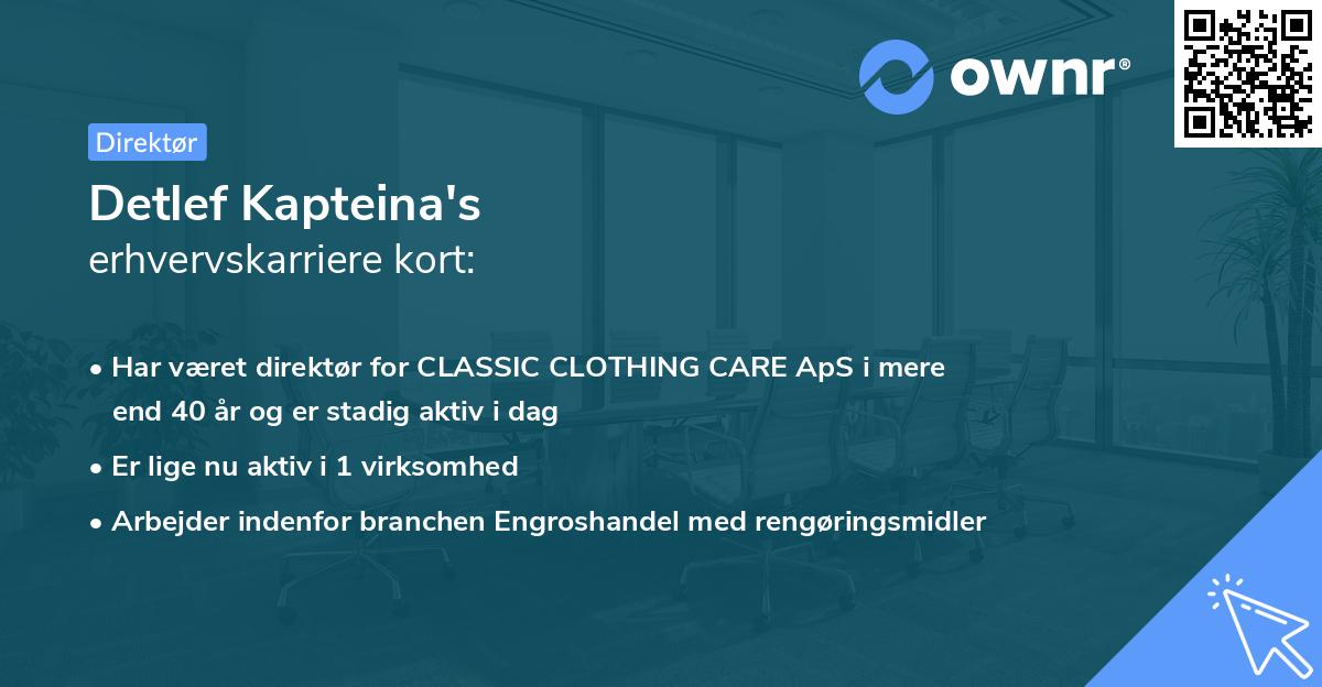 Detlef Kapteina's erhvervskarriere kort