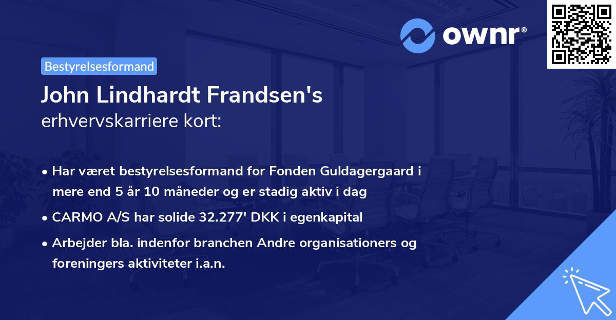 John Lindhardt Frandsen's erhvervskarriere kort