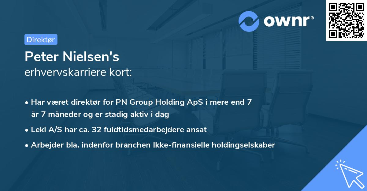 Peter Nielsen's erhvervskarriere kort
