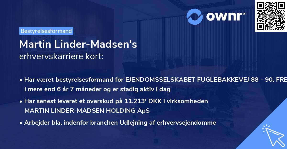 Martin Linder-Madsen's erhvervskarriere kort
