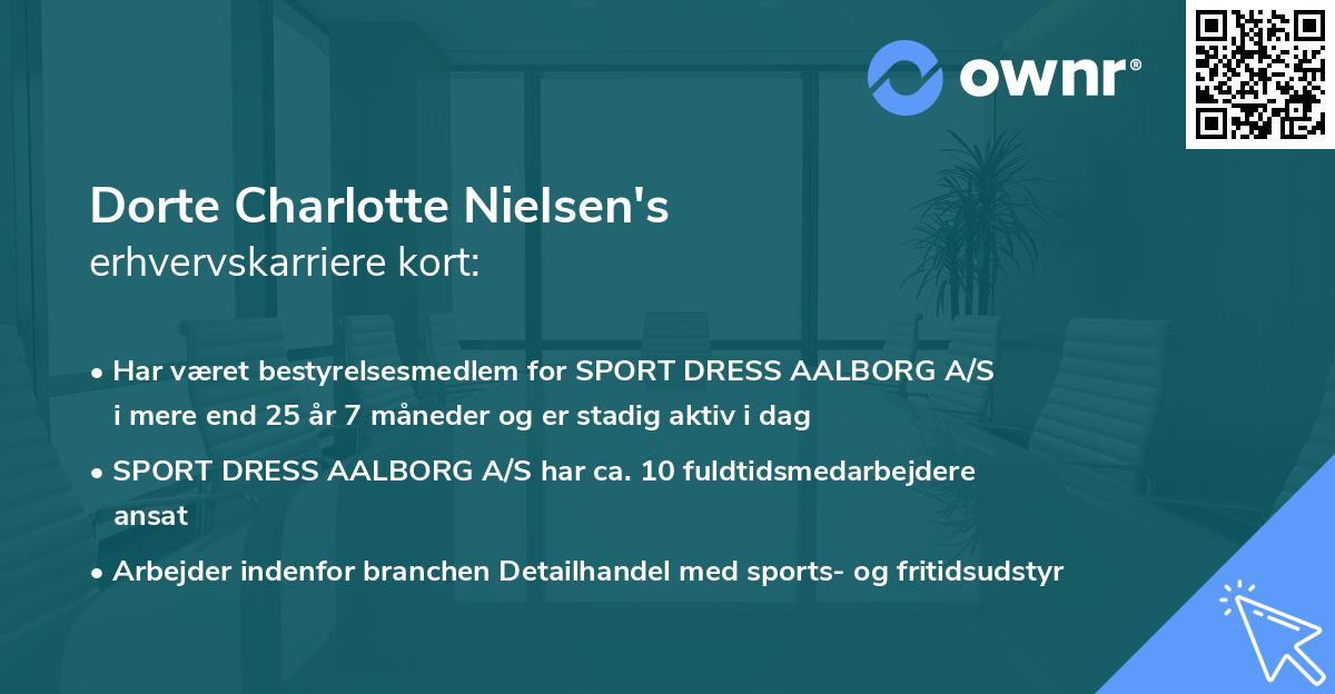 Dorte Charlotte Nielsen's erhvervskarriere kort