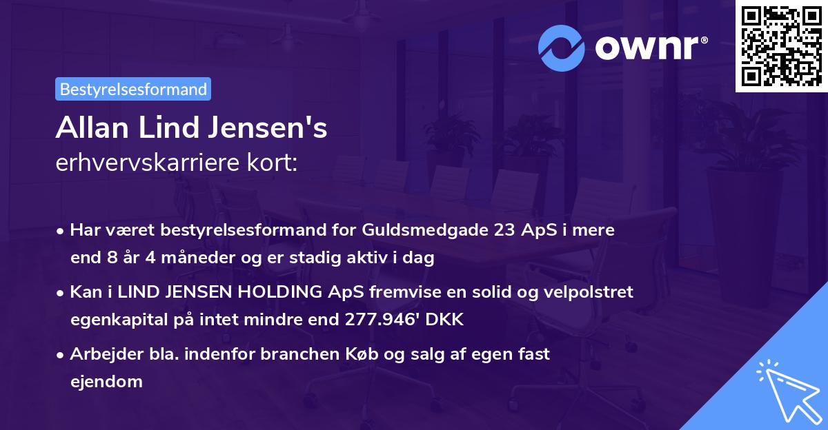 Allan Lind Jensen's erhvervskarriere kort
