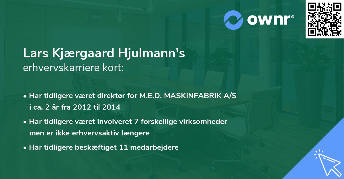 Lars Kjærgaard Hjulmann's erhvervskarriere kort