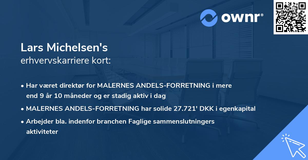 Lars Michelsen's erhvervskarriere kort