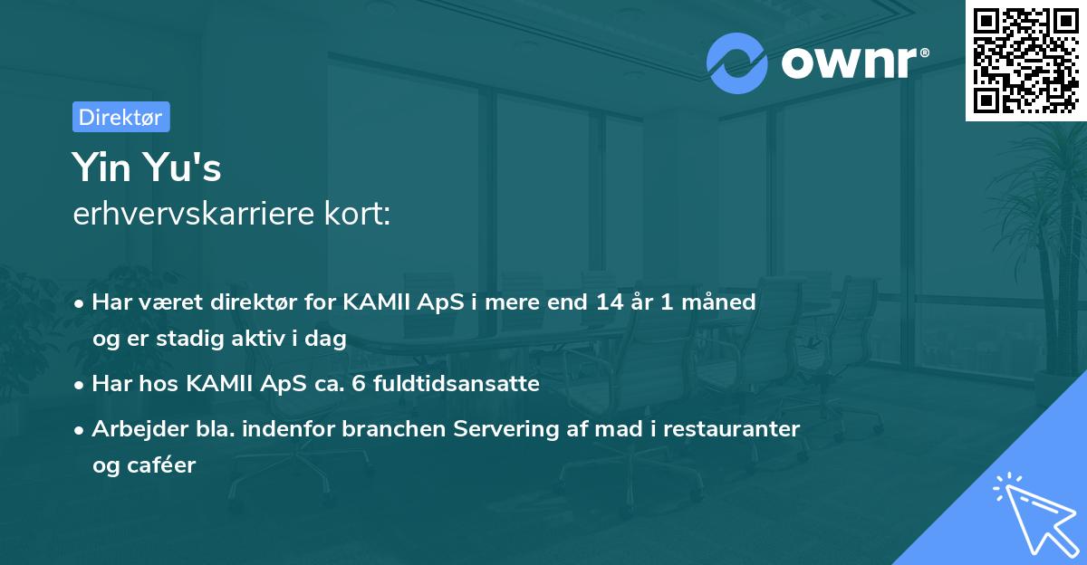 Yin Yu's erhvervskarriere kort