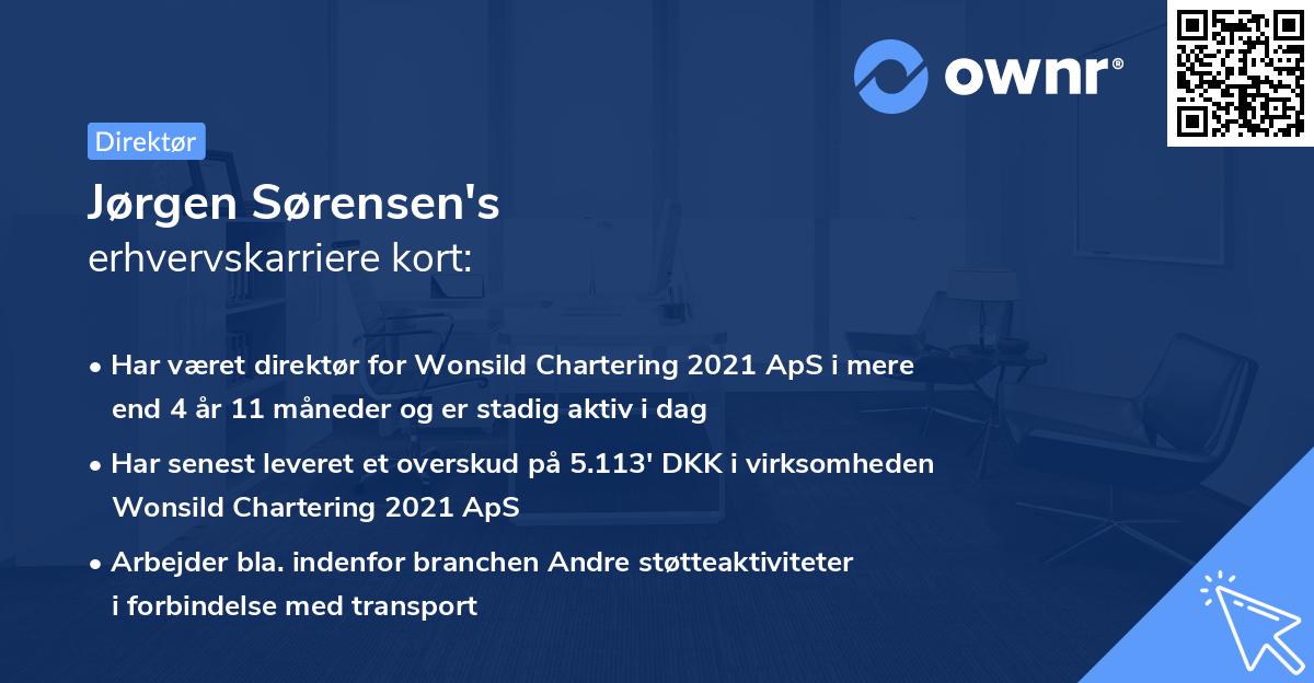 Jørgen Sørensen's erhvervskarriere kort