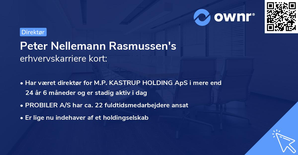 Peter Nellemann Rasmussen's erhvervskarriere kort