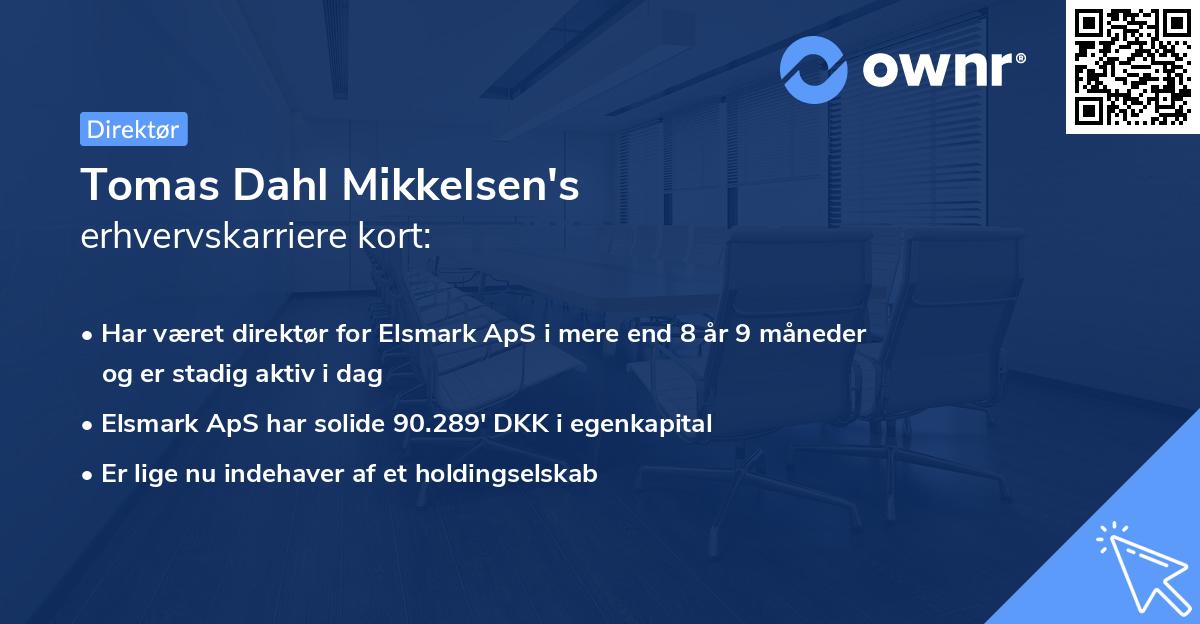 Tomas Dahl Mikkelsen's erhvervskarriere kort