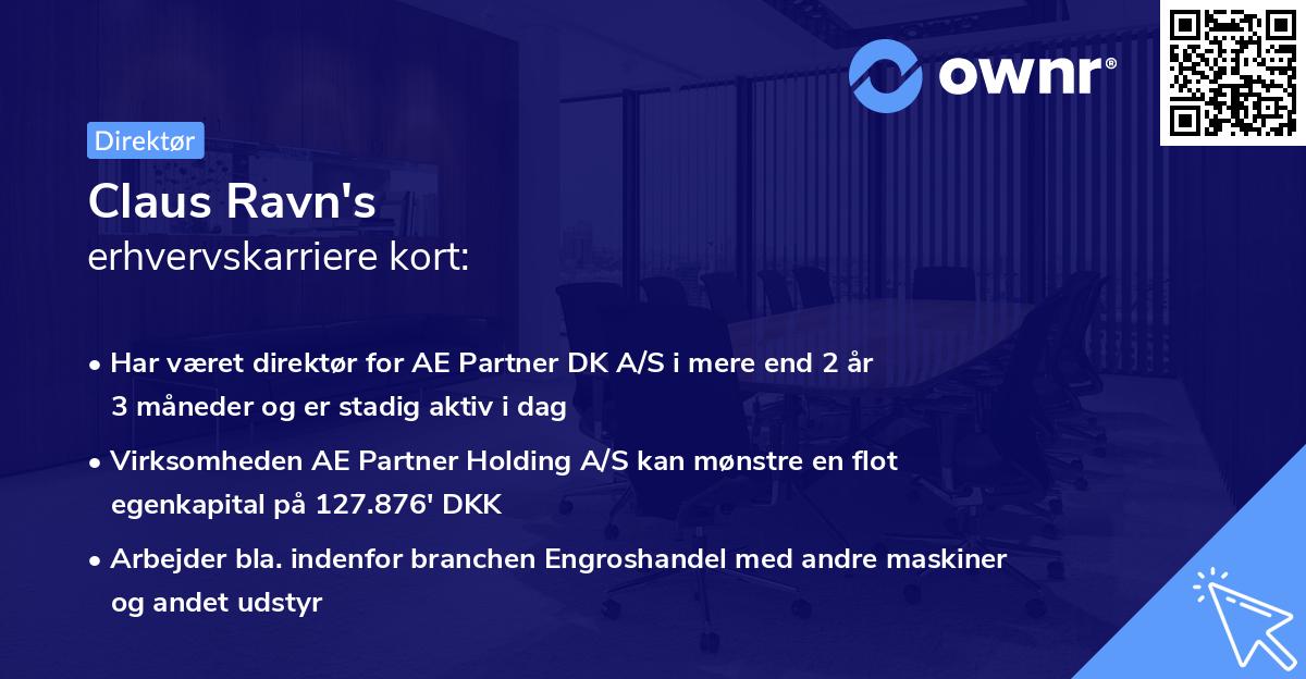 Claus Ravn's erhvervskarriere kort