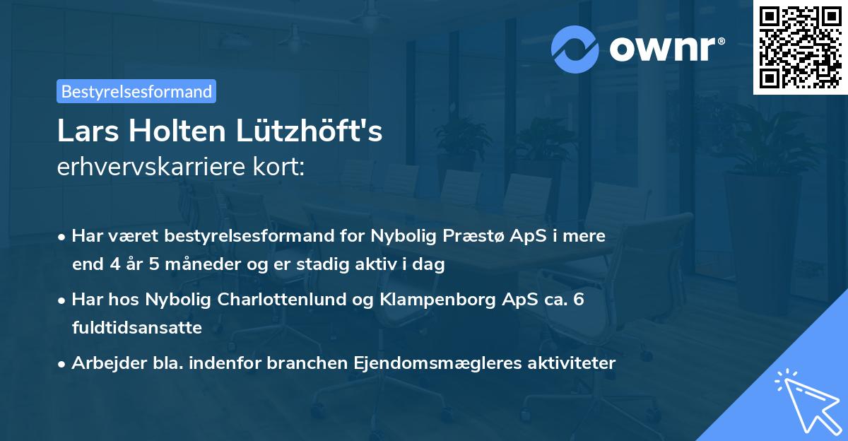 Lars Holten Lützhöft's erhvervskarriere kort
