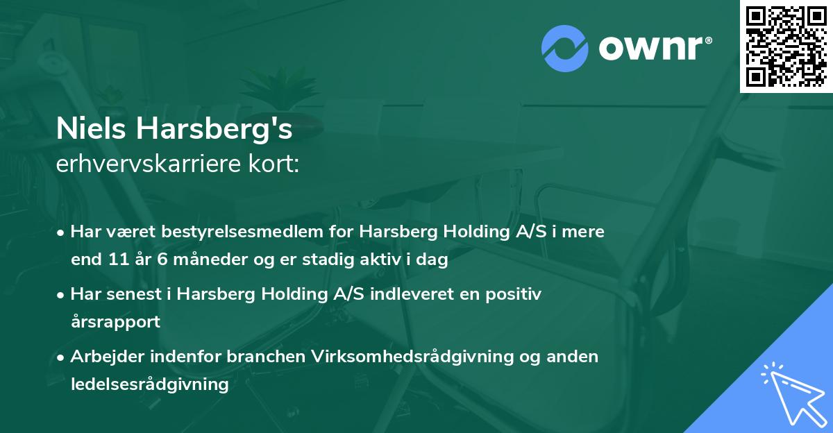 Niels Harsberg's erhvervskarriere kort