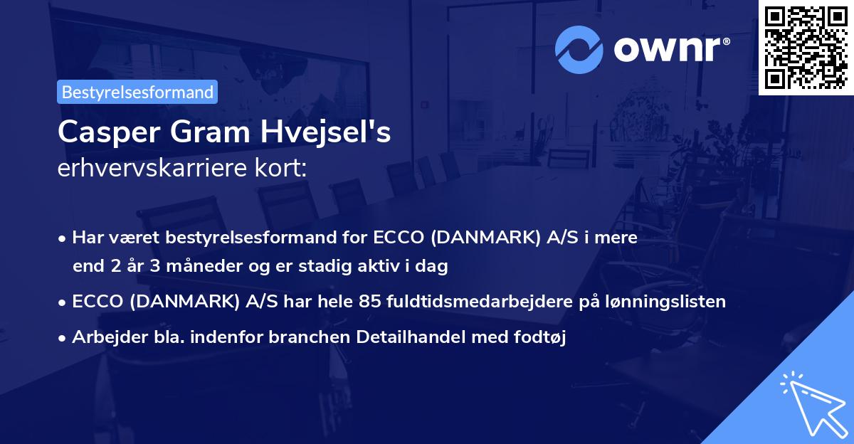 Casper Gram Hvejsel's erhvervskarriere kort