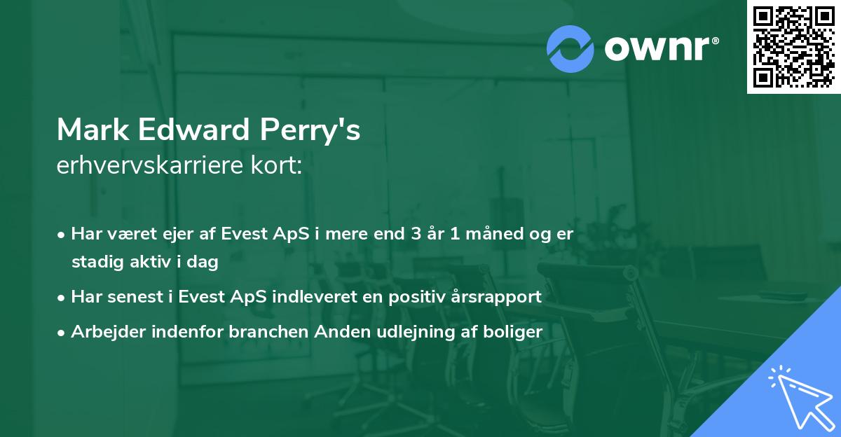 Mark Edward Perry's erhvervskarriere kort
