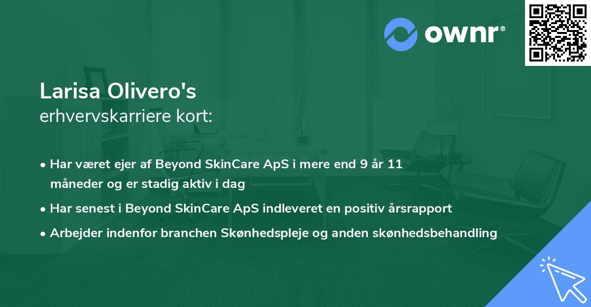 Larisa Olivero's erhvervskarriere kort