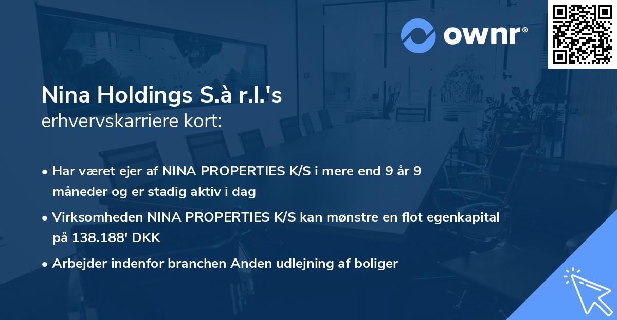 Nina Holdings S.à r.l.'s erhvervskarriere kort