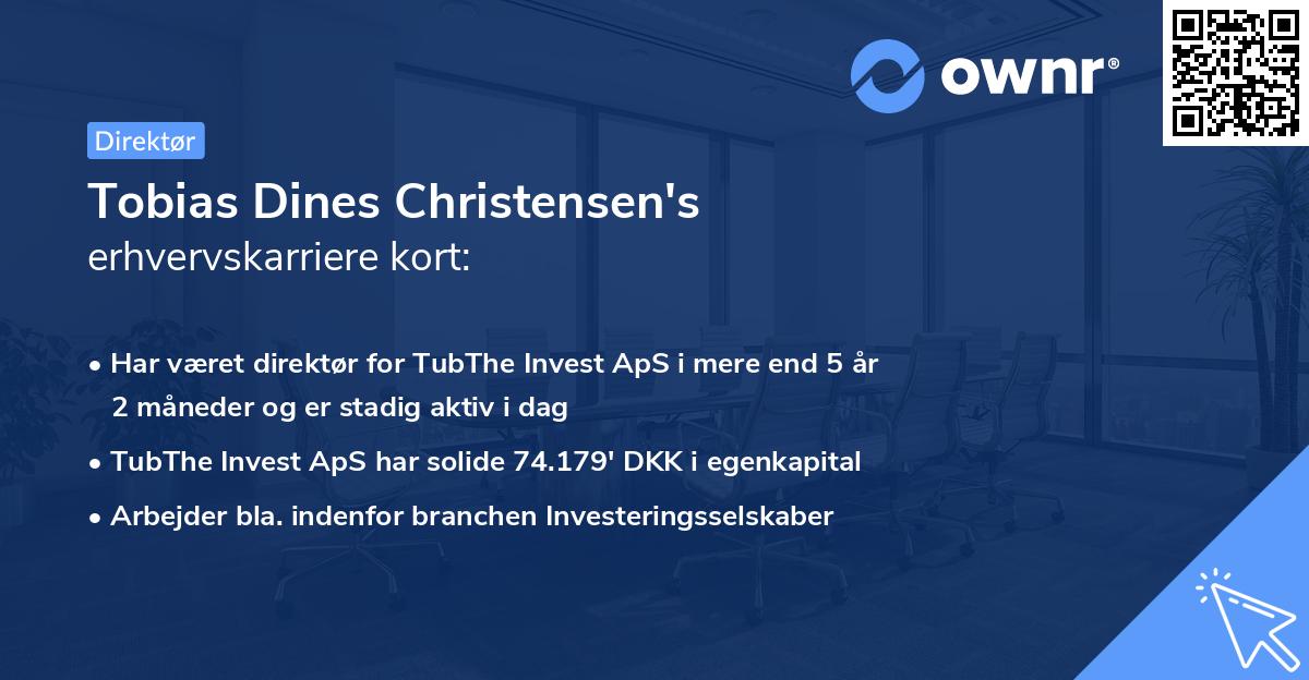 Tobias Dines Christensen's erhvervskarriere kort