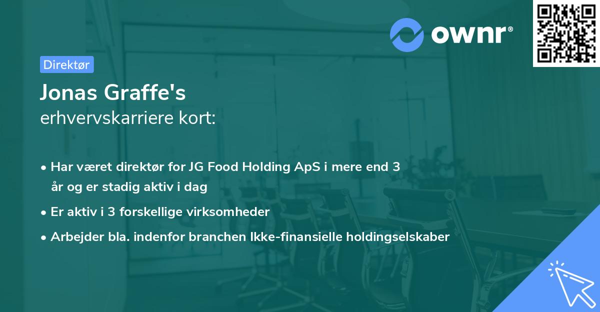 Jonas Graffe's erhvervskarriere kort