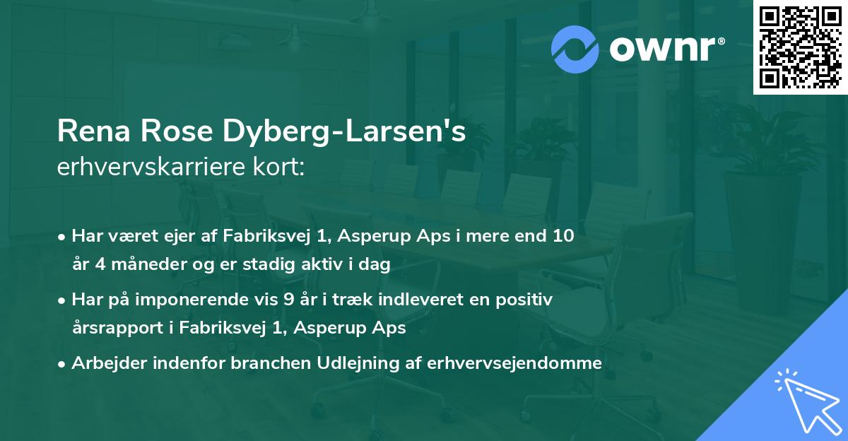 Rena Rose Dyberg-Larsen's erhvervskarriere kort