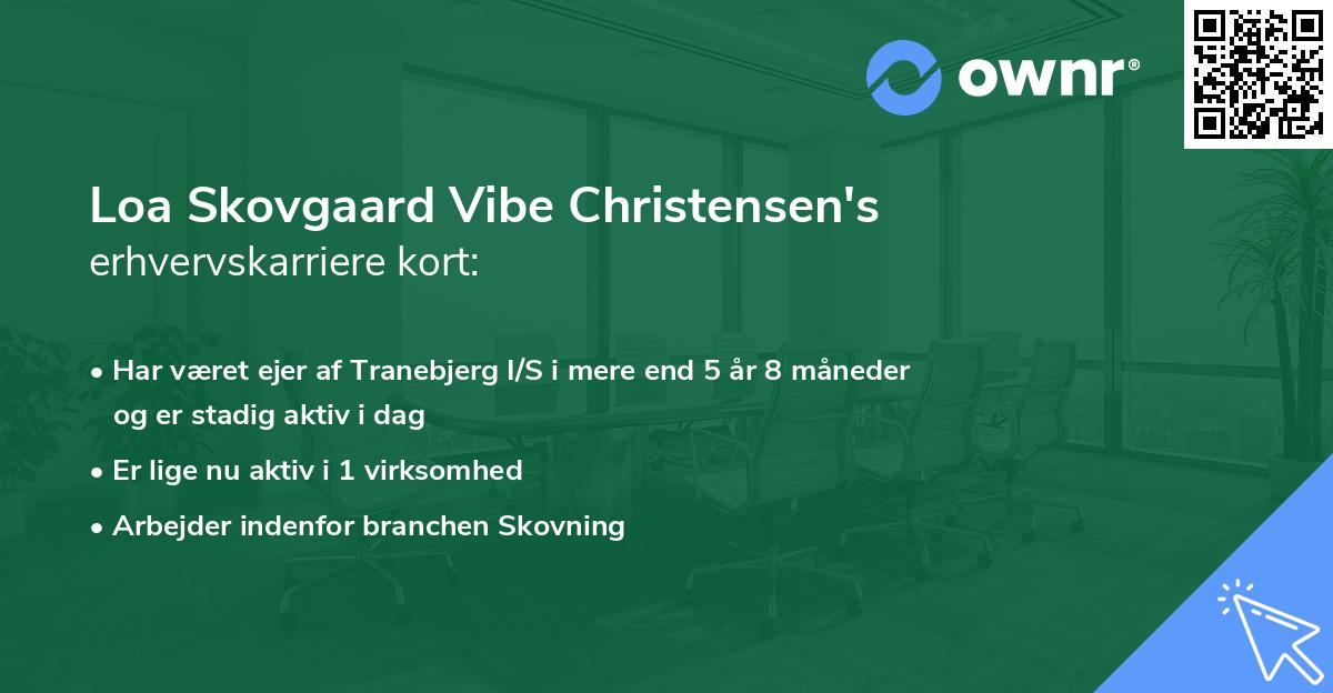 Loa Skovgaard Vibe Christensen's erhvervskarriere kort