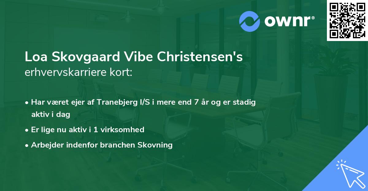 Loa Skovgaard Vibe Christensen's erhvervskarriere kort