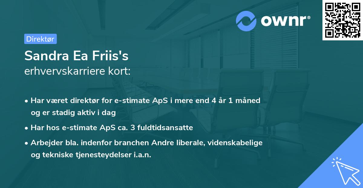 Sandra Ea Friis's erhvervskarriere kort