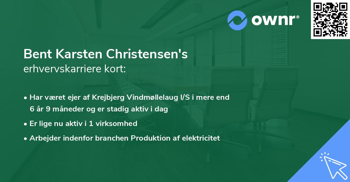 Bent Karsten Christensen's erhvervskarriere kort