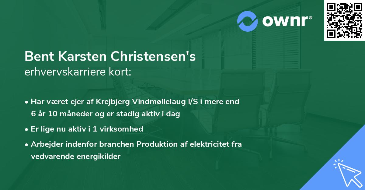 Bent Karsten Christensen's erhvervskarriere kort