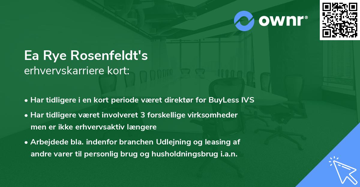 Ea Rye Rosenfeldt's erhvervskarriere kort