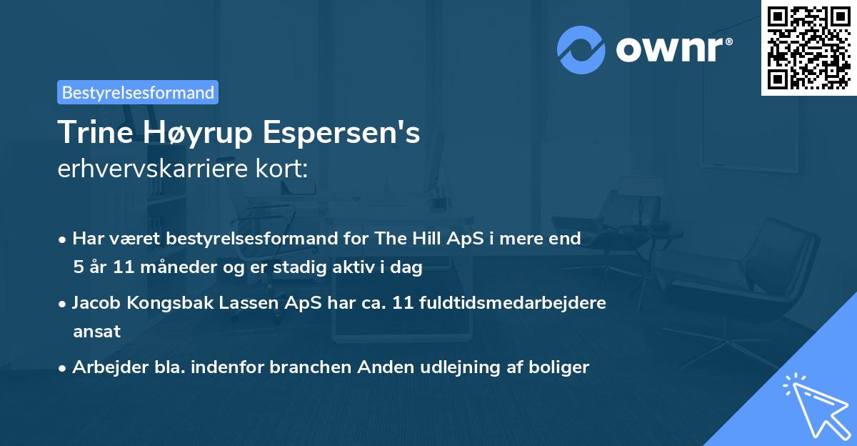 Trine Høyrup Espersen's erhvervskarriere kort