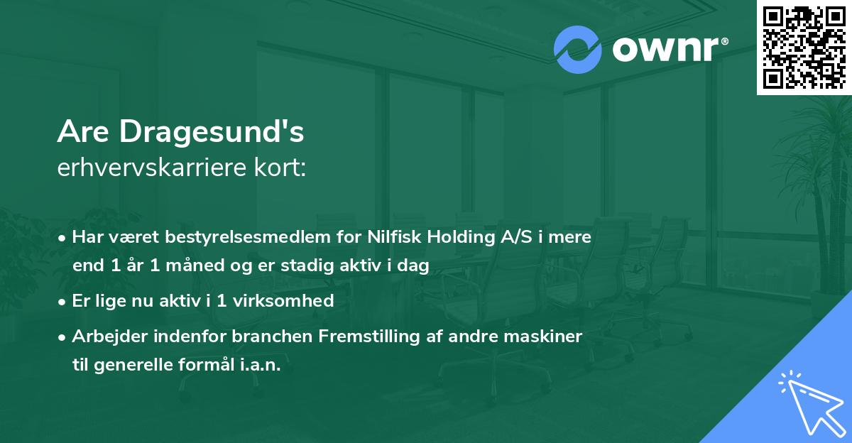 Are Dragesund's erhvervskarriere kort