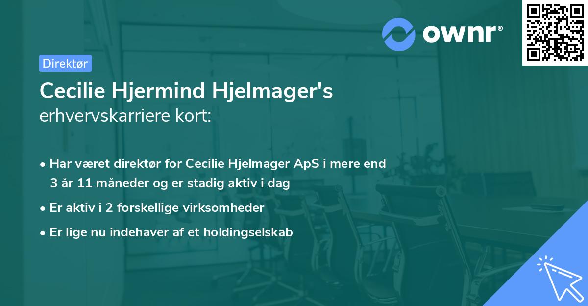 Cecilie Hjermind Hjelmager's erhvervskarriere kort